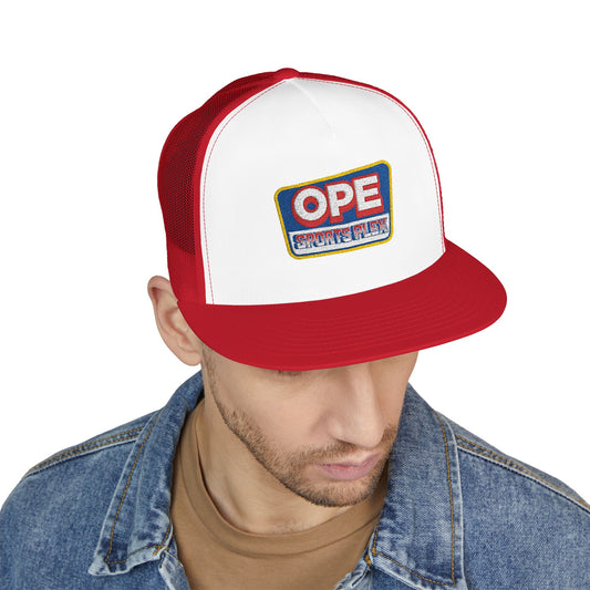 OPE Sports Plex Patch Trucker Cap