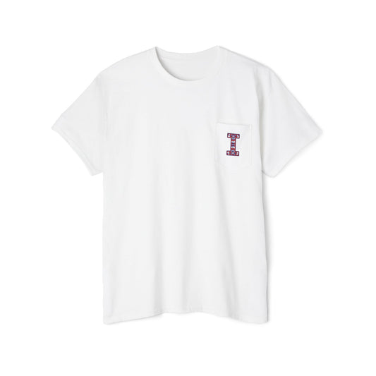 Illinois Unisex Heavy Cotton Pocket Tee - Casual Comfort, Everyday Wear, Gift for Friends, Relaxed Fit, Perfect for Any Occasion
