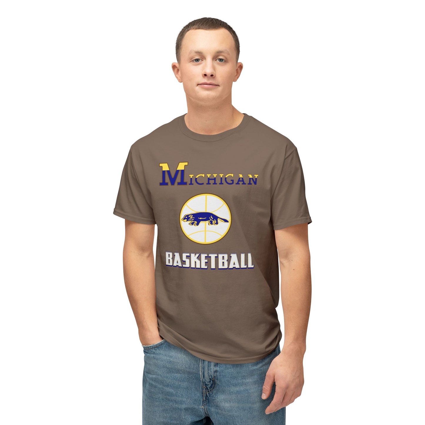 Michigan Basketball Vintage Tee – Unisex HD Cotton Shirt | Game Day Apparel | Gift for Fans & Athletes