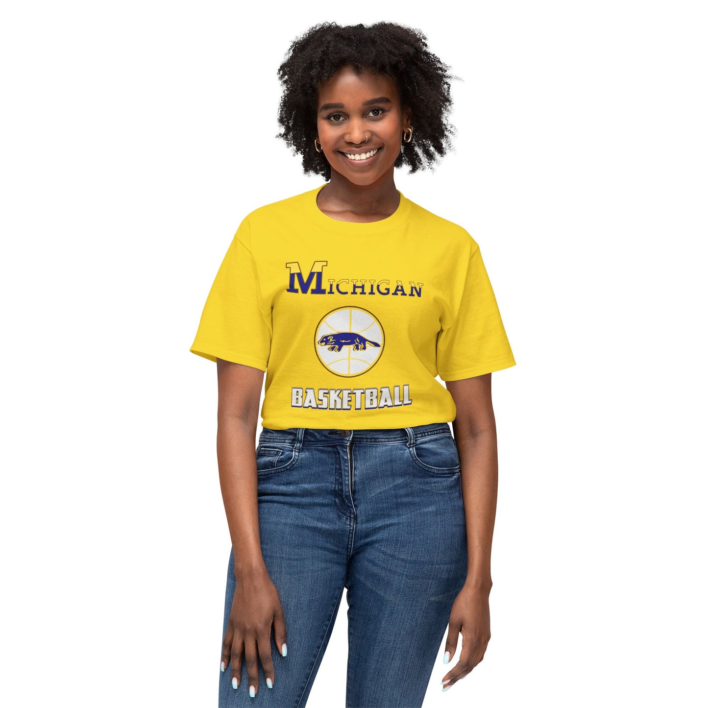 Michigan Basketball Vintage Tee – Unisex HD Cotton Shirt | Game Day Apparel | Gift for Fans & Athletes