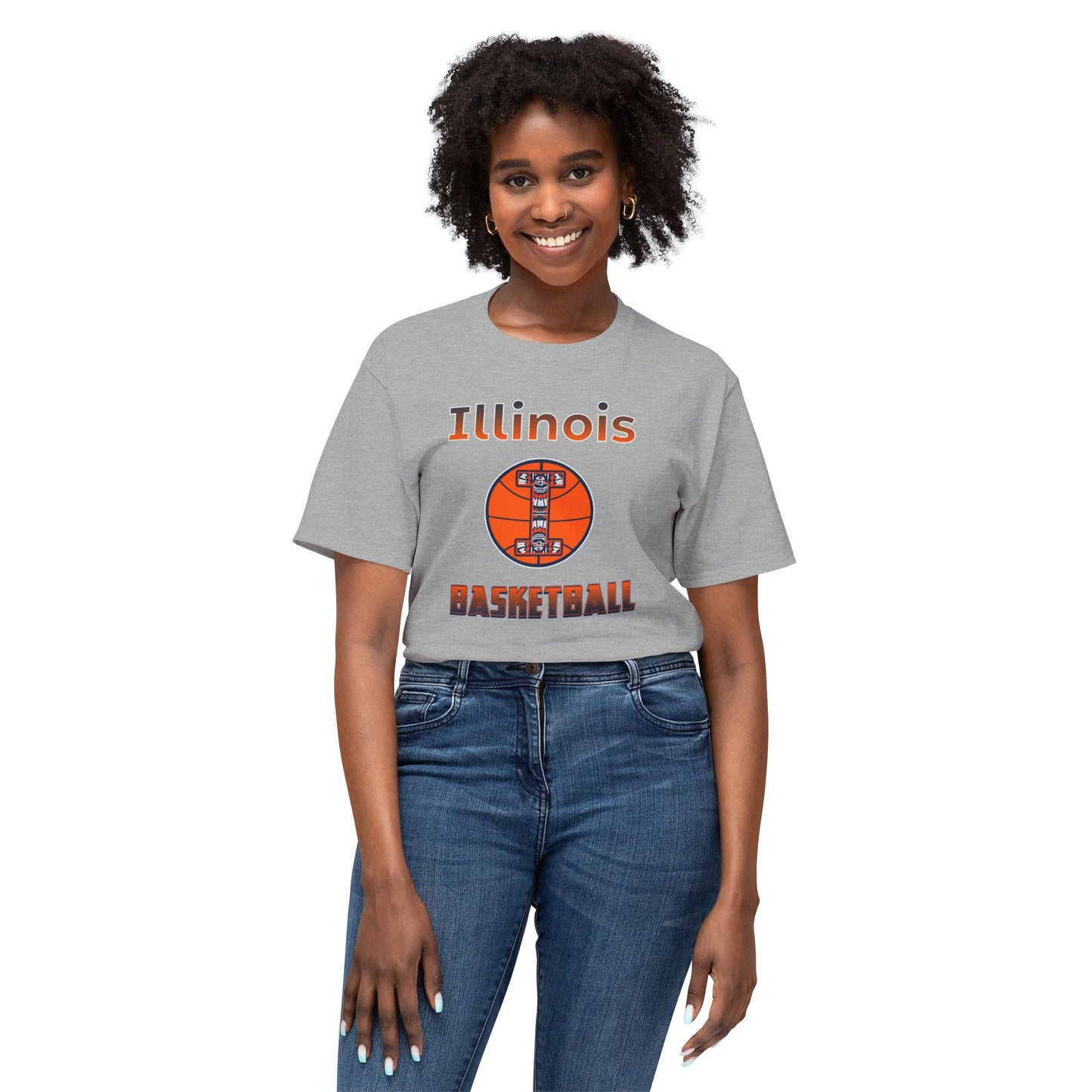 Illinois Basketball Vintage Tee – Unisex HD Cotton Shirt | Game Day Apparel | Gift for Fans & Athletes