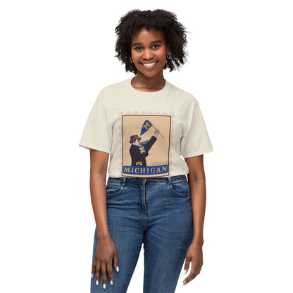 Michigan Stamp T-Shirt, Vintage Michigan Tee, Unisex Graphic Shirt, College Spirit Apparel, Retro Postage Style