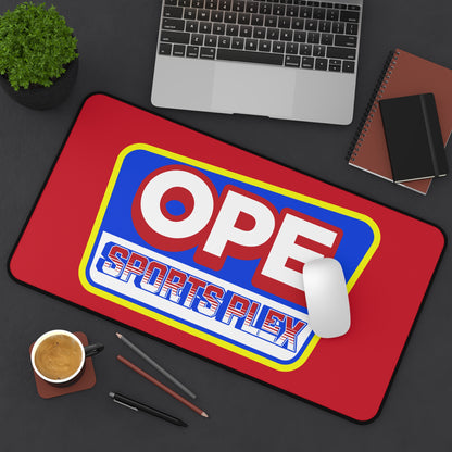 OPE Sports Seal Desk Mat for Home Office, Gamer Pad, Sports Themed Workspace Accessory, Fun Office Gift, OPE Sportsplex Design