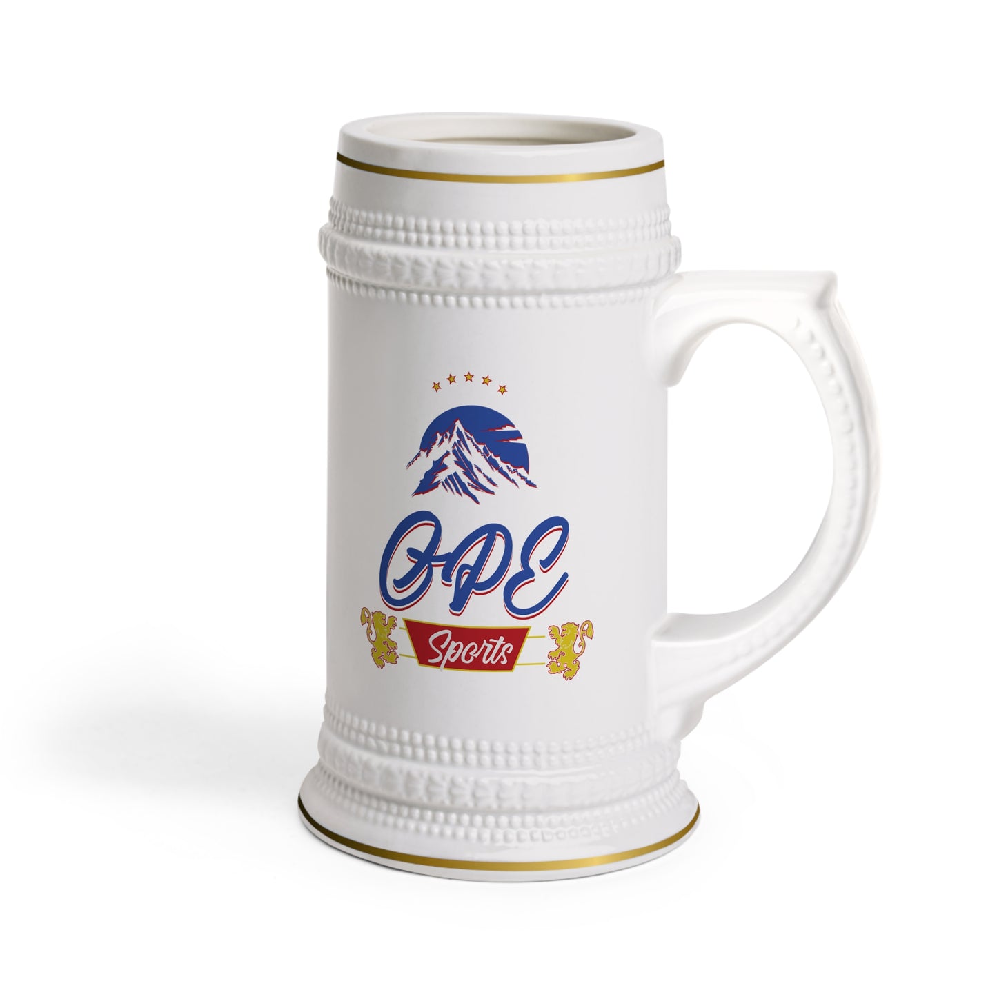 OPE Sports Plex Mountain Crest Ceramic Beer Stein