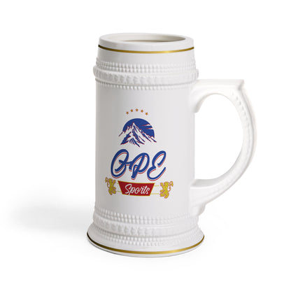 OPE Sports Plex Mountain Crest Ceramic Beer Stein