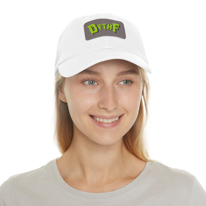 Slime Dad Hat with Leather Patch (Rectangle)