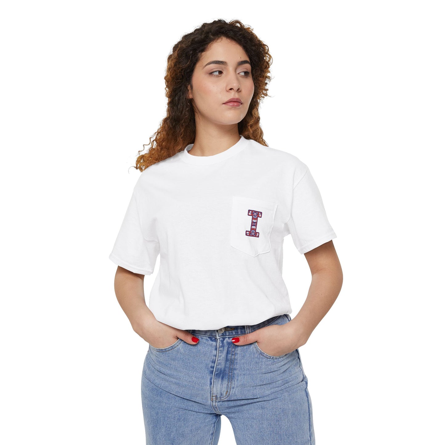 Illinois Unisex Heavy Cotton Pocket Tee - Casual Comfort, Everyday Wear, Gift for Friends, Relaxed Fit, Perfect for Any Occasion