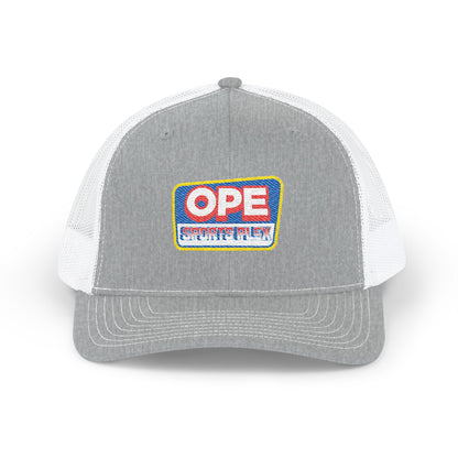OPE Sports Plex Official Retro Patch Snapback Trucker Cap