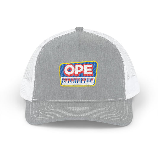 OPE Sports Plex Official Retro Patch Snapback Trucker Cap
