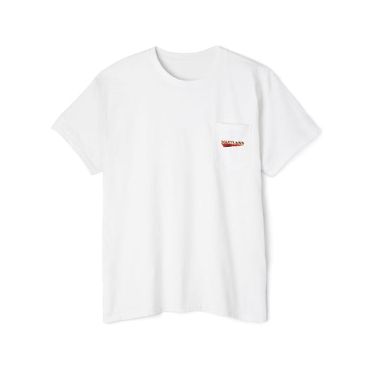 Maryland Unisex Heavy Cotton Pocket Tee - Casual Comfort, Everyday Wear, Gift for Friends, Relaxed Fit, Perfect for Any Occasion