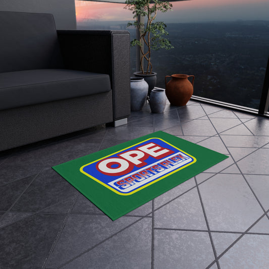 Ope Sports Plex Seal Outdoor Rug for Patio, Garden, Sports Events, Camping, Picnic Decor, Durable Floor Mat