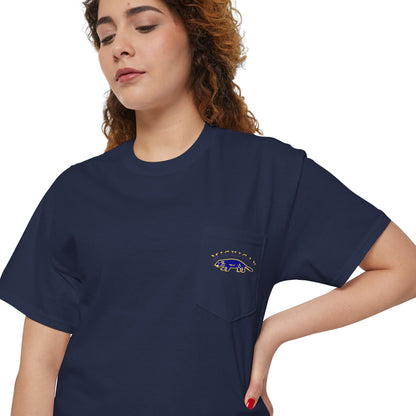 Michigan Pocket Tee – Blue Gridiron Grit Edition