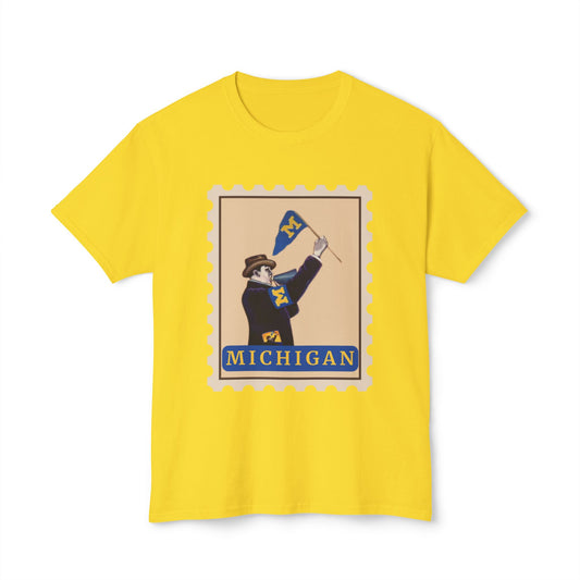 Michigan Stamp T-Shirt, Vintage Michigan Tee, Unisex Graphic Shirt, College Spirit Apparel, Retro Postage Style