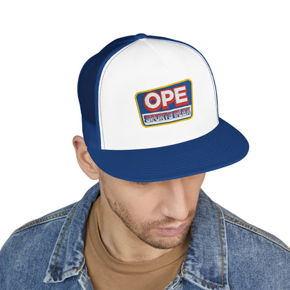 OPE Sports Plex Patch Trucker Cap
