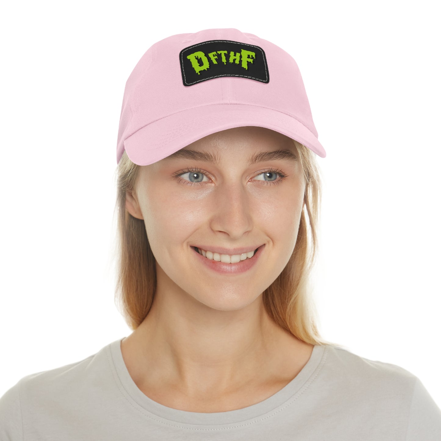 Slime Dad Hat with Leather Patch (Rectangle)