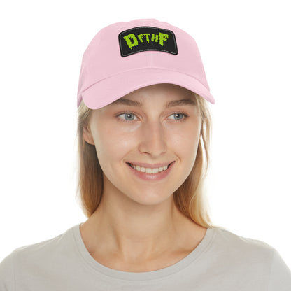 Slime Dad Hat with Leather Patch (Rectangle)
